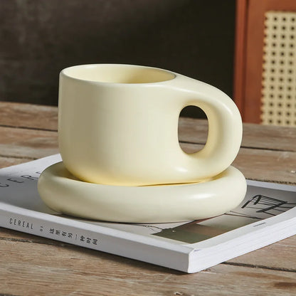 Ceramic Mug with Saucer