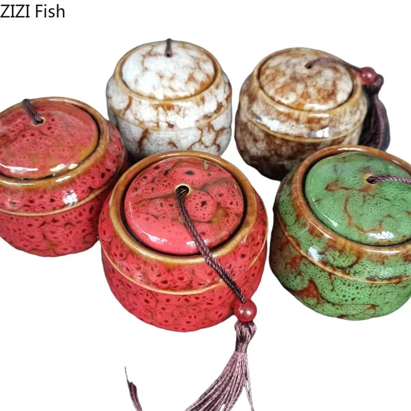 Painted Tea Canister