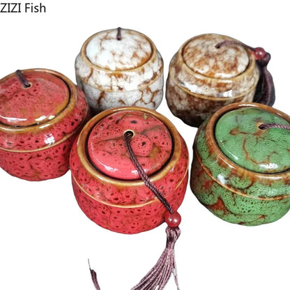 Painted Tea Canister