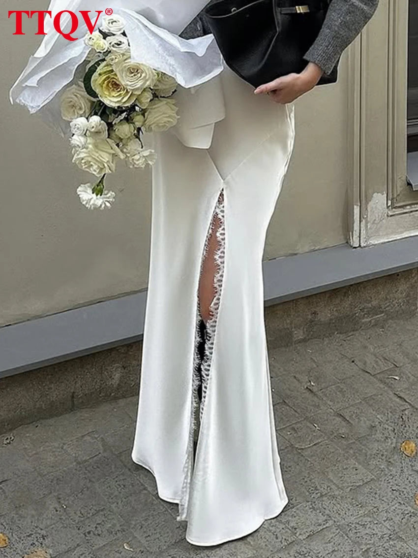 Loose Satin Skirt