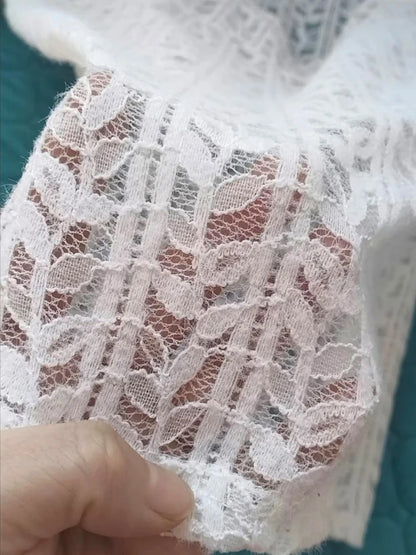Lace Hollow Out Long Sleeve T-Shirt