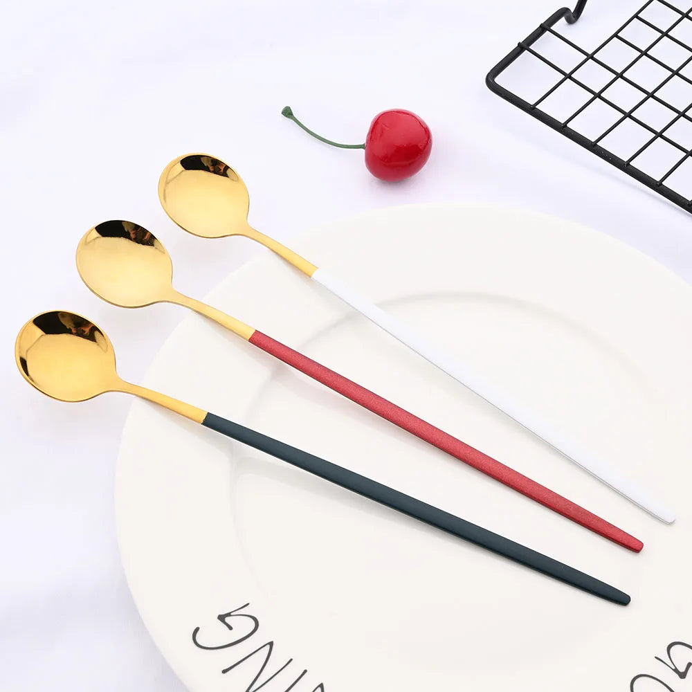 6Pcs Coffee Stirring Spoon Cutlery Set