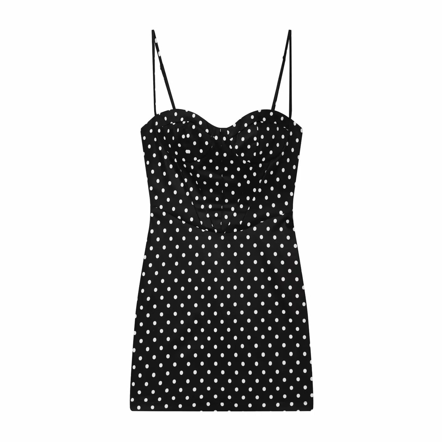 Minivestido evasé de lunares