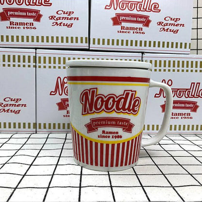 Cup Noodle-shaped Mug with Lid
