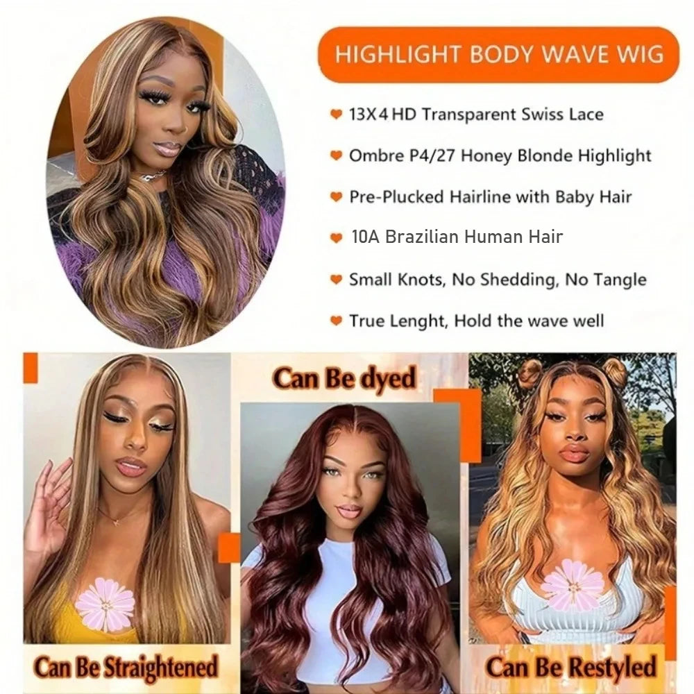Honey Blonde Ombre Lace Front Wig