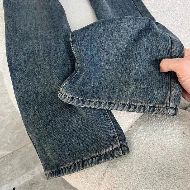 Velvet Lined Straight Jeans