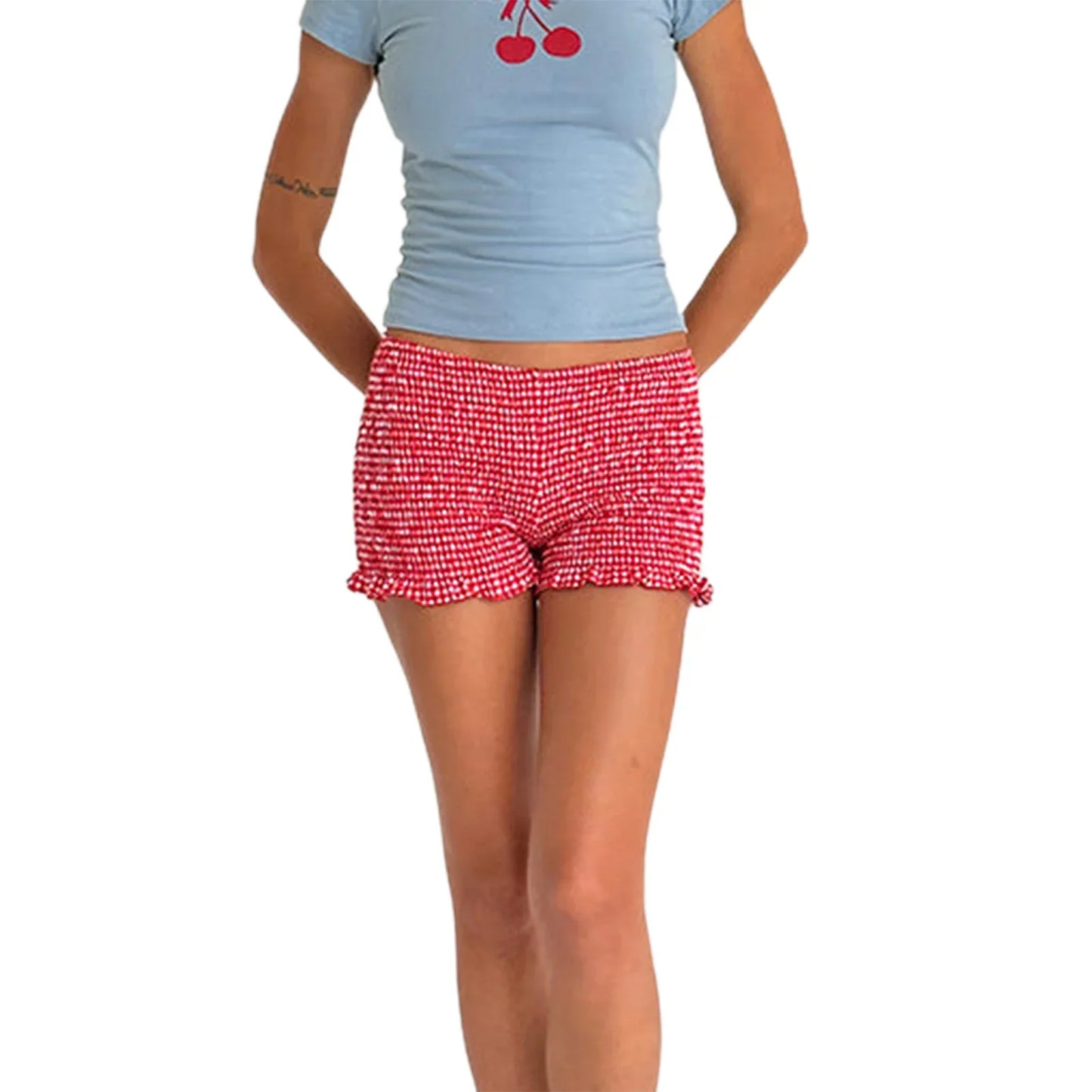 Microshorts con volantes con volantes