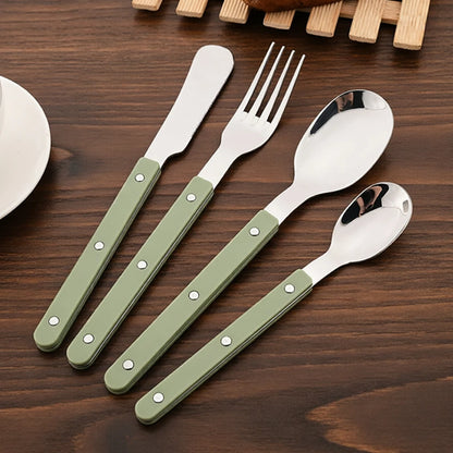 4Pcs Acrylic Handle Flatware