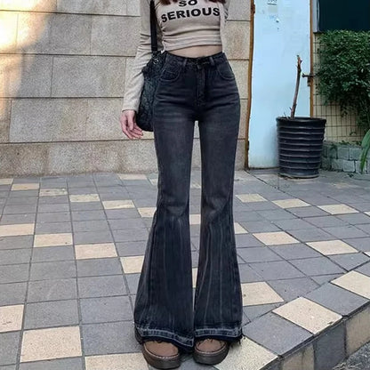 High Waist Casual Flare Jeans