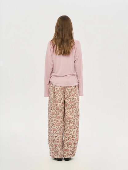 Horse Print Pink Long Sleeve Top