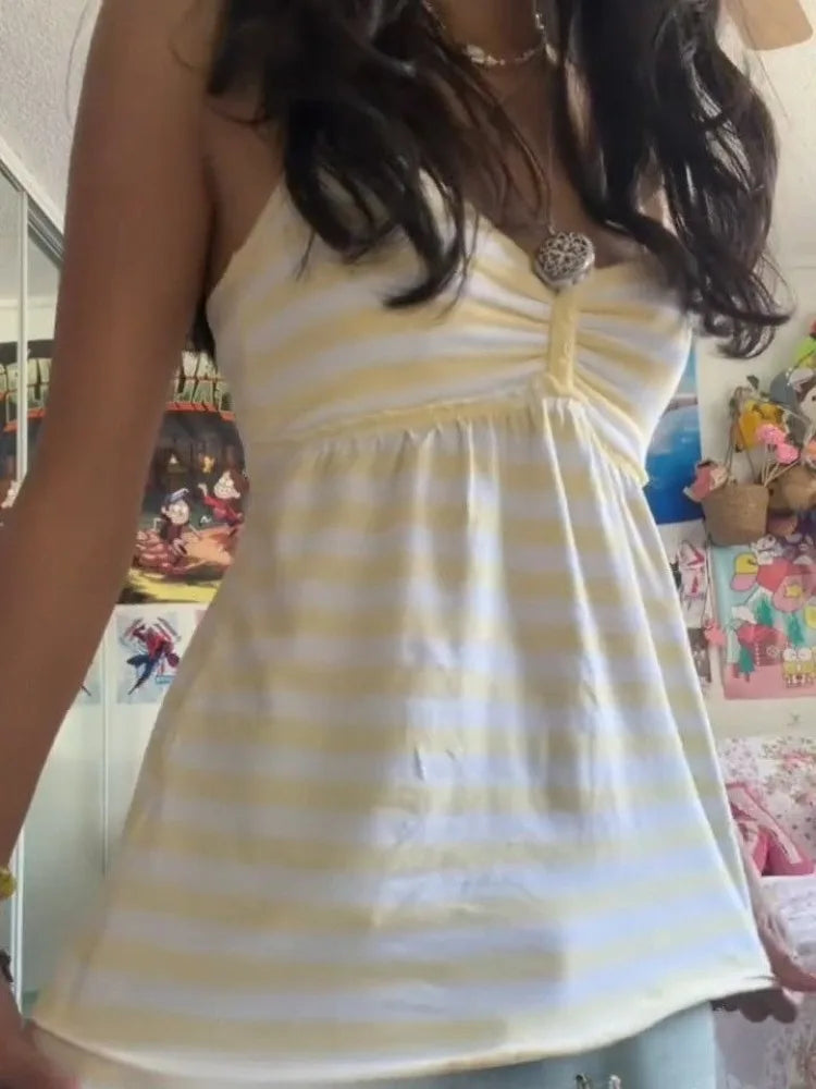 Striped Sleeveless Tee