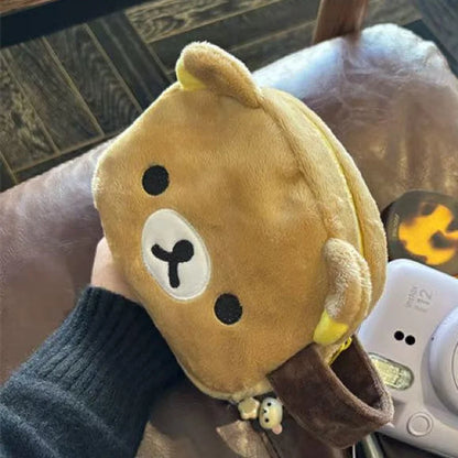 Cute Bear Girl Plush Makeup Storage Bag