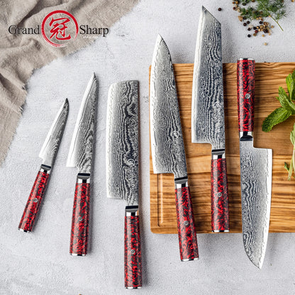 Grandsharp 1-6 PCS Kitchen Knives Set