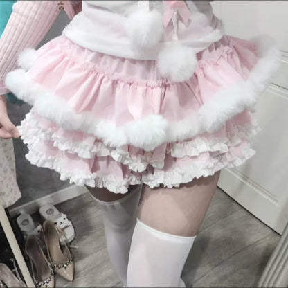 Patchwork High-waist Short Skirt
