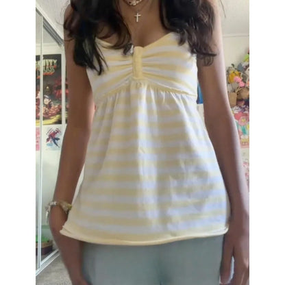 Striped Sleeveless Tee
