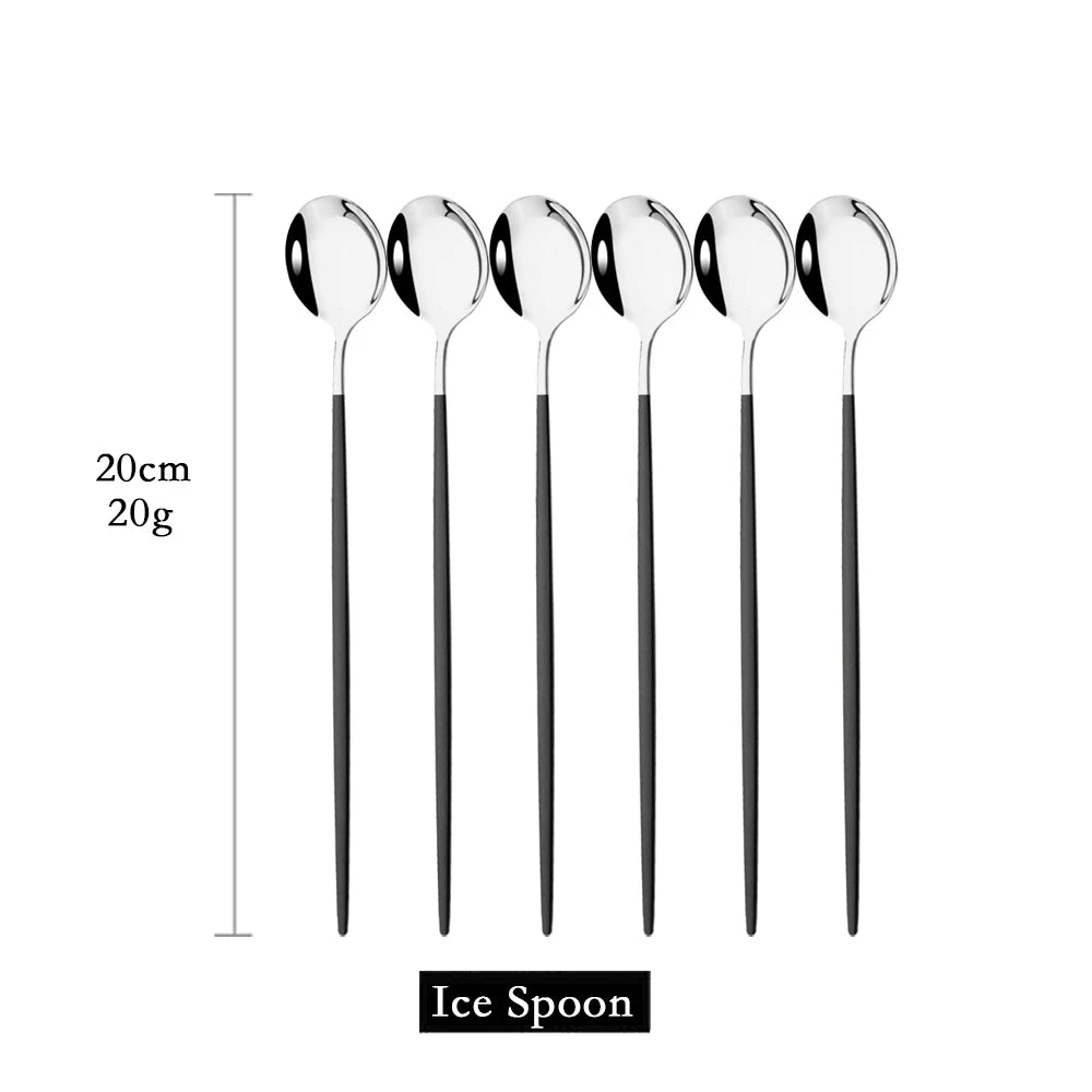 6Pcs Coffee Stirring Spoon Cutlery Set