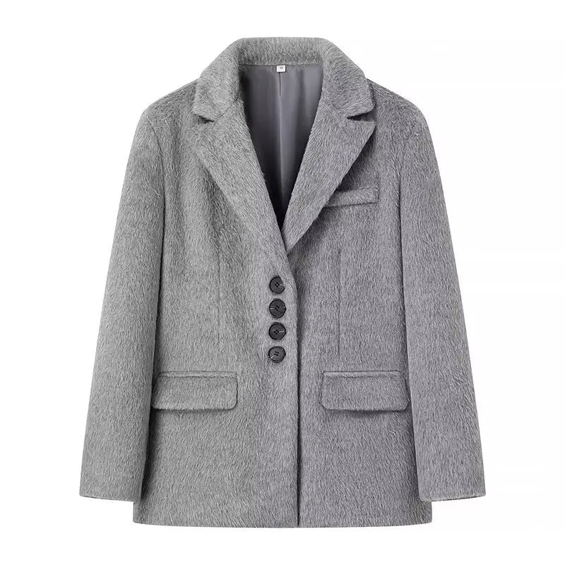 Turn Down Collar Coat