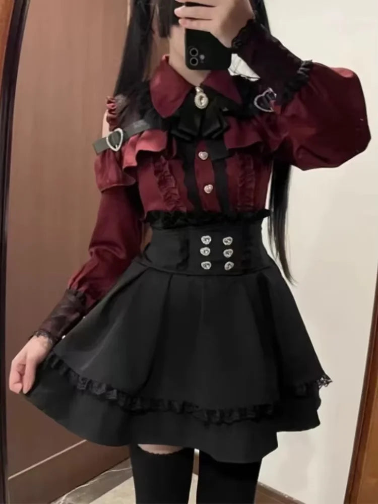 Lace Ruffles Strap Dress