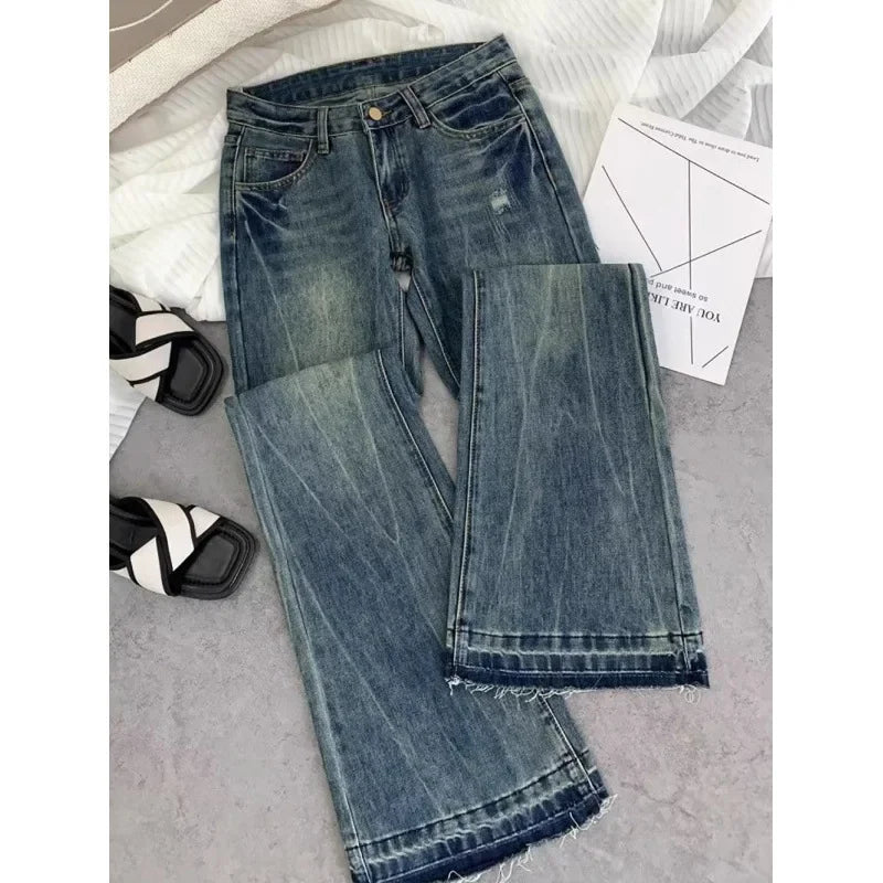 low-waisted jeans