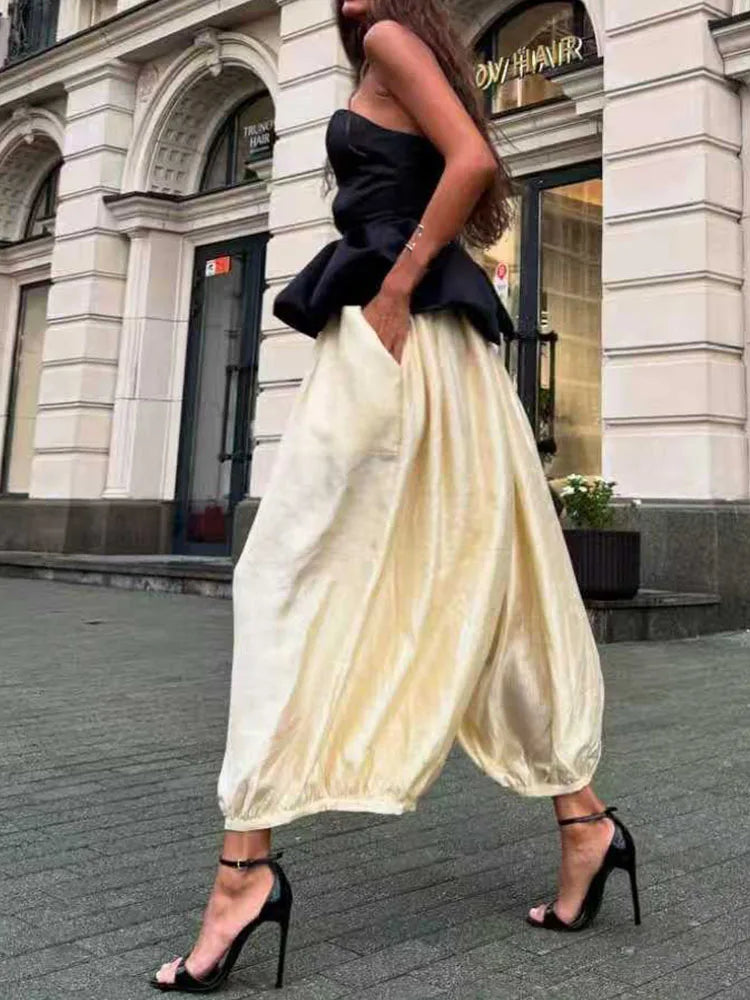 Elegant Sleeveless Hollow Out Loose 2Pc Set