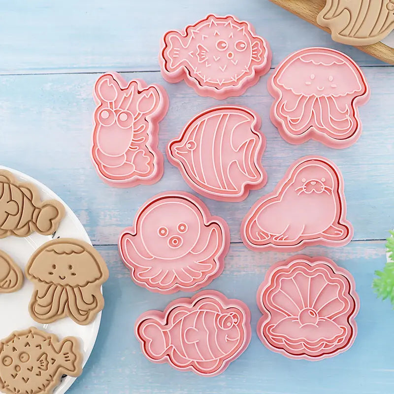 8 Pcs/set Marine Animal Cookie Cutters
