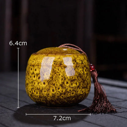 Painted Tea Canister