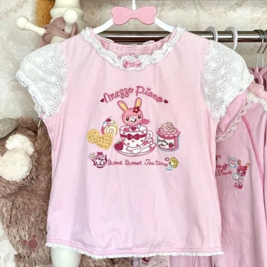 Sweet Kawaii Print Blouse