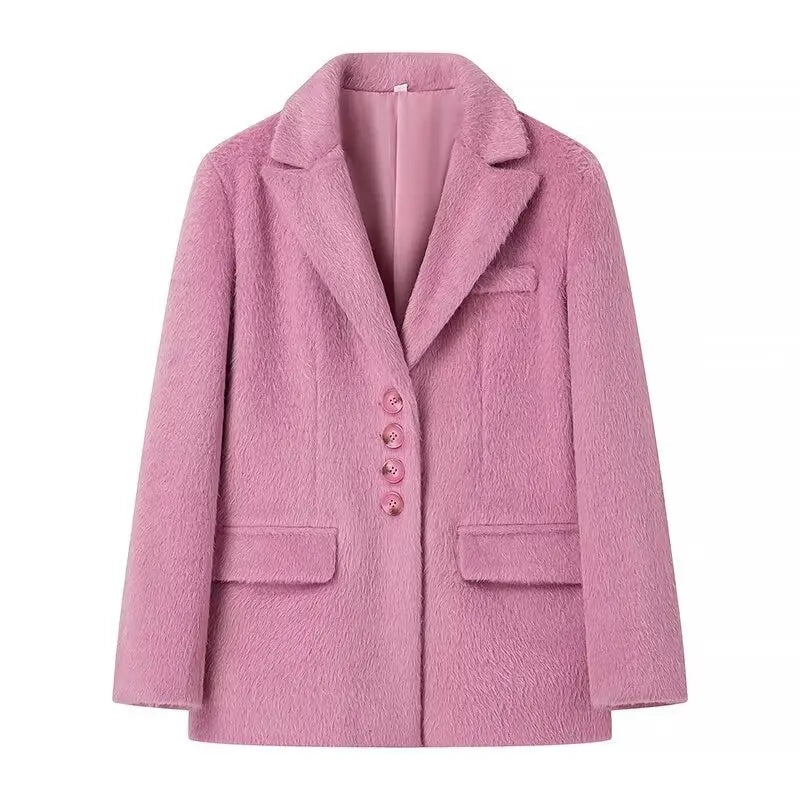 Turn Down Collar Coat