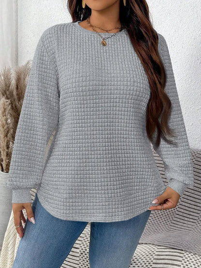 Checkered Pullover Sweatshirt