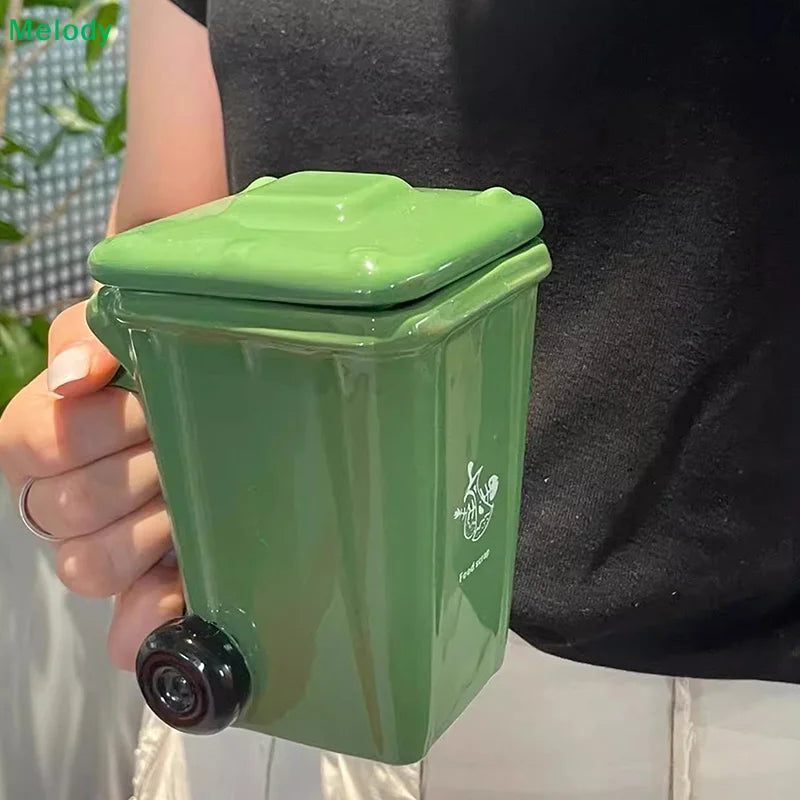 Trash Can Ceramic Mug