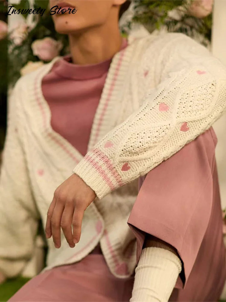Star Print Knit Cardigan