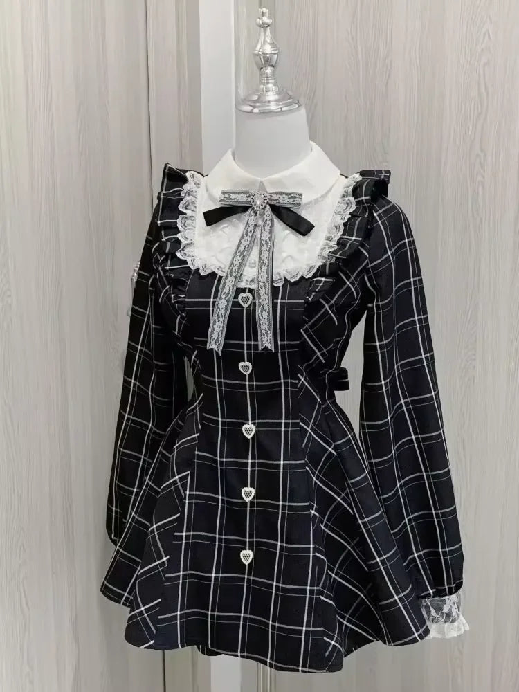 Lace Ruffles Strap Dress