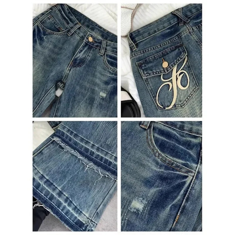 low-waisted jeans