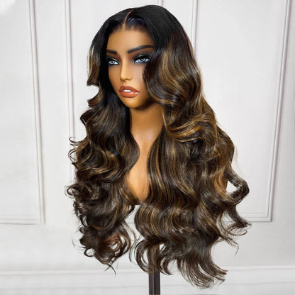 Highlight Ombre Body Wave Human Hair Wig