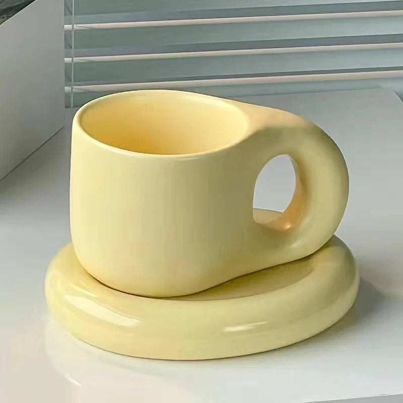 Ceramic Mug with Saucer