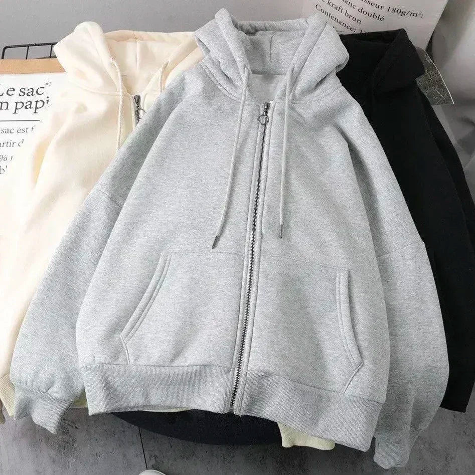 Fur Collar Zipper Hoodie