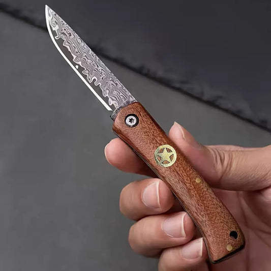Damascus Steel Pocket Knife