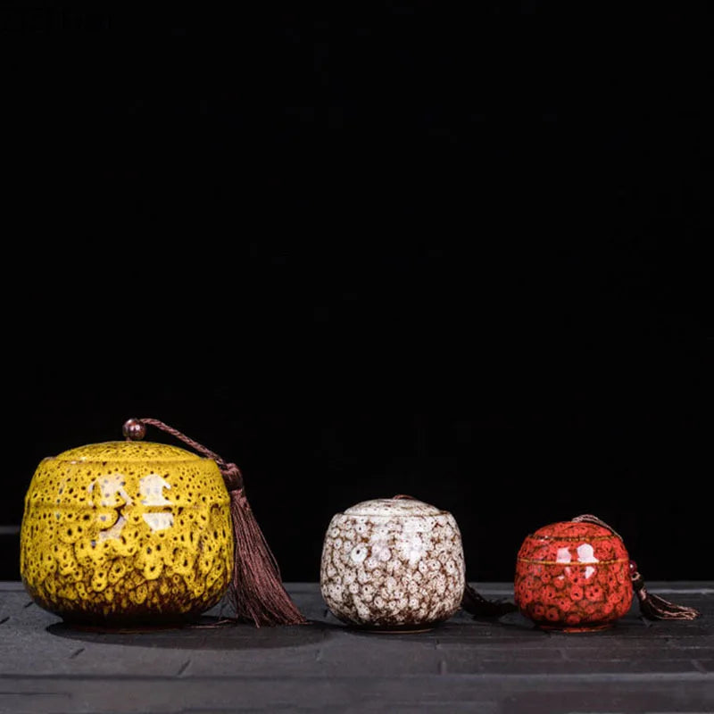 Painted Tea Canister