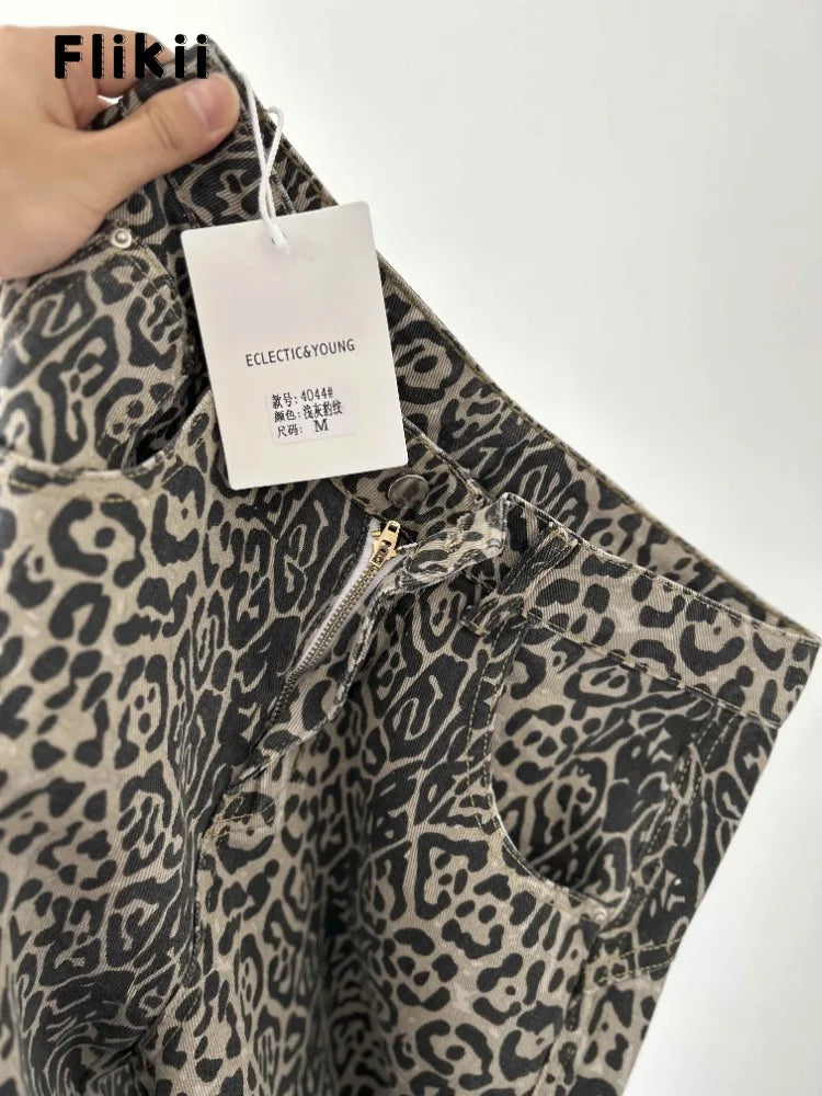 Leopard High Waist Jeans