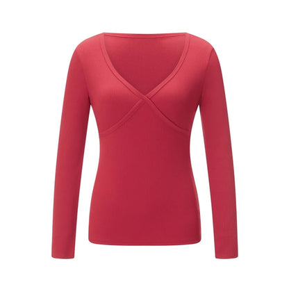 Ribbed Knitted Long Sleeve Slim Fit Tees