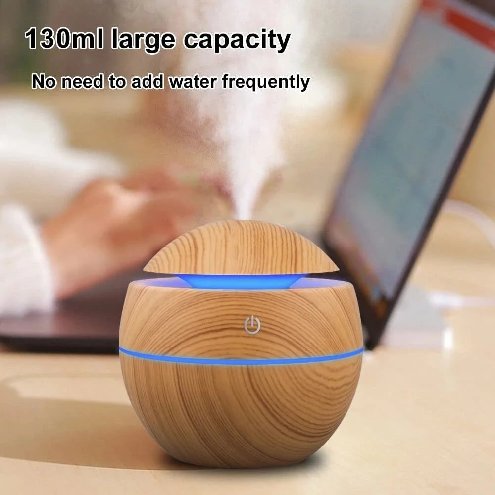 Humidificador Difusor de Aroma Eléctrico de Madera