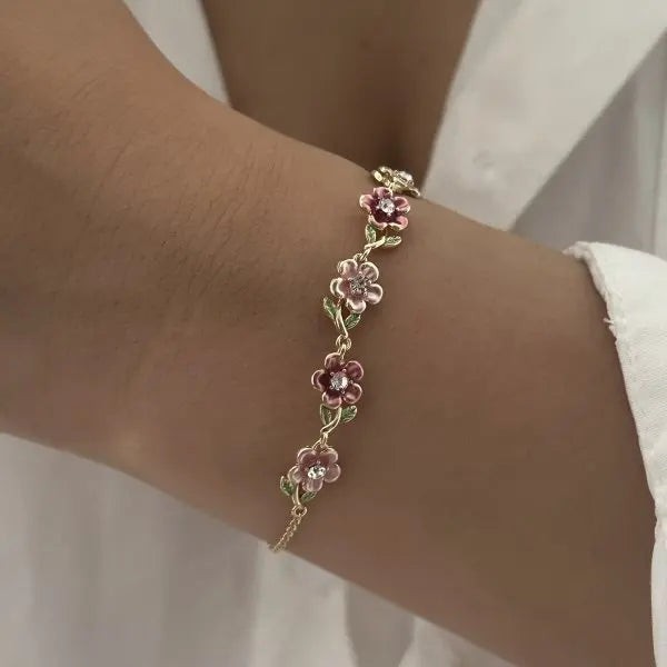 Pulsera Mariposa Cerezo Brillante