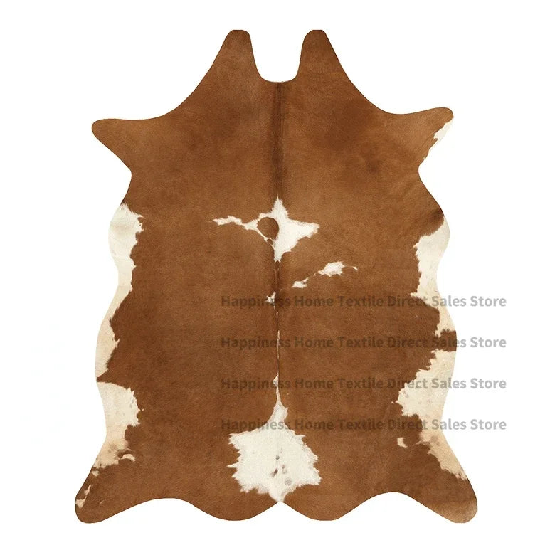Irregular Faux Cowhide Light Luxury Lounge Rug
