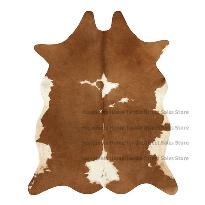 Irregular Faux Cowhide Light Luxury Lounge Rug