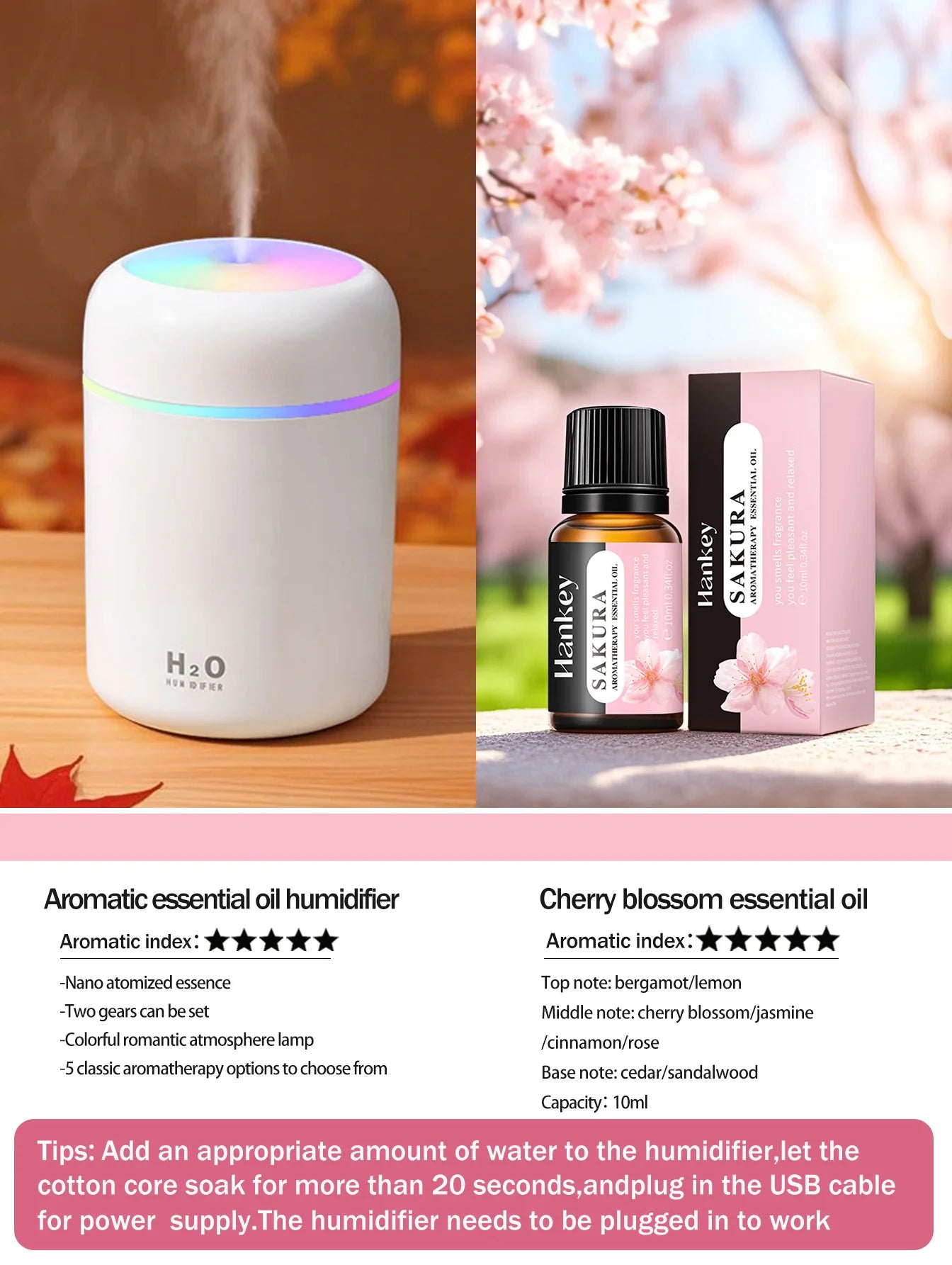 Difusor de aromaterapia de 300 ml