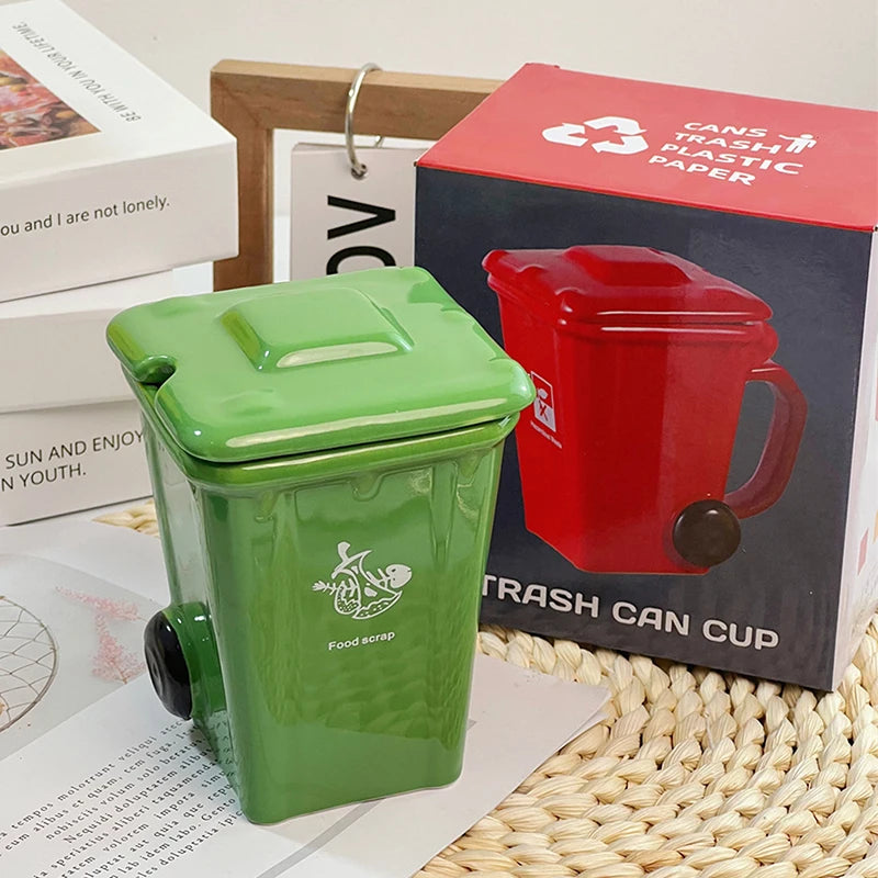Trash Can Ceramic Mug