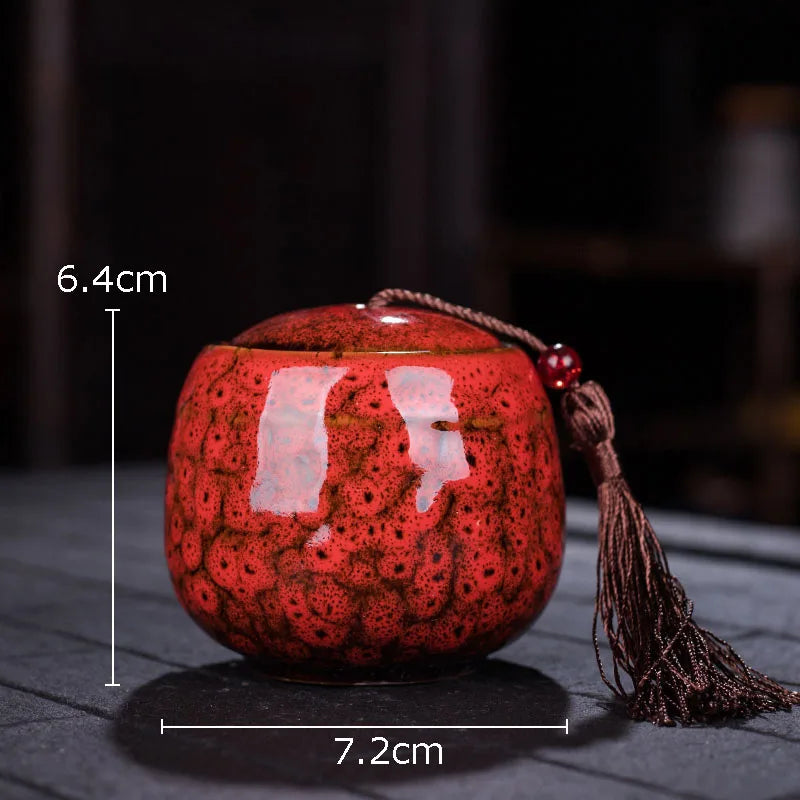 Painted Tea Canister