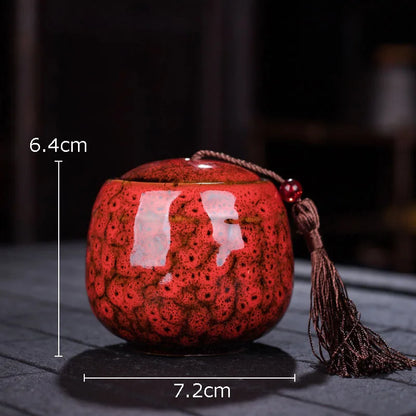Painted Tea Canister