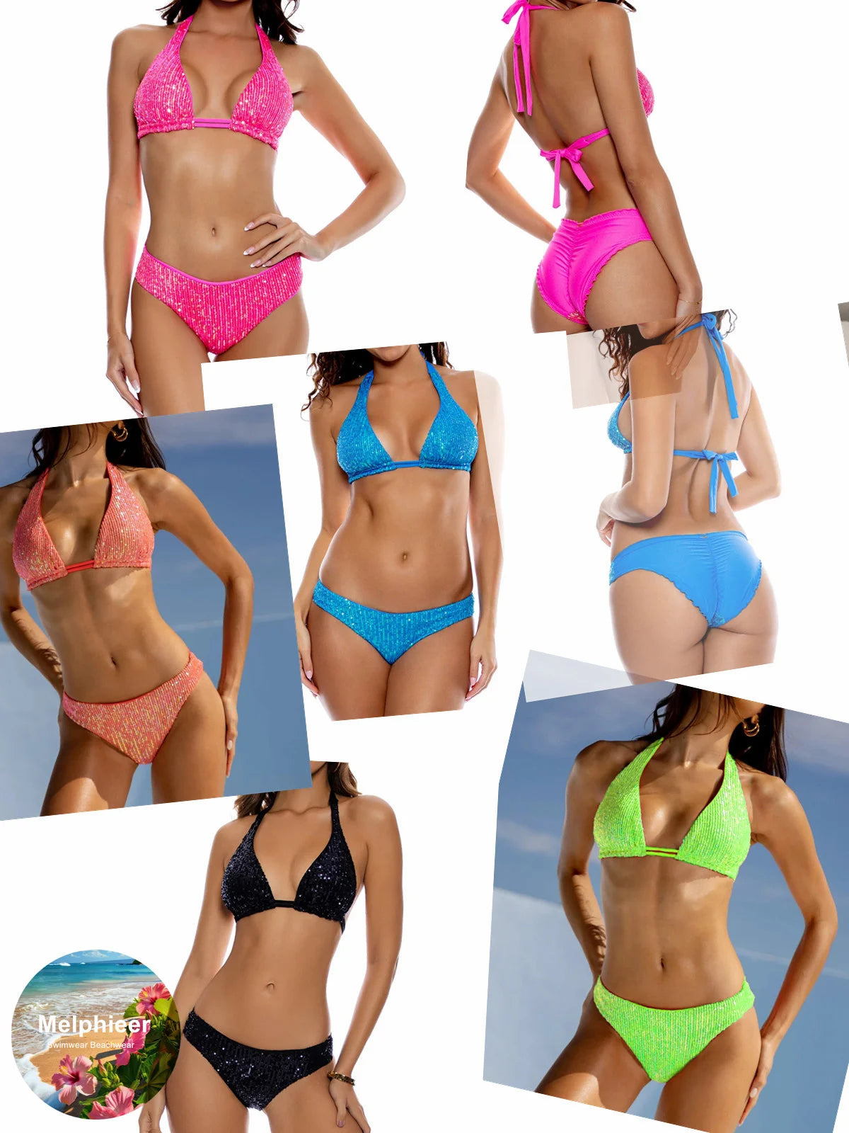 Bikini de lentejuelas brillantes