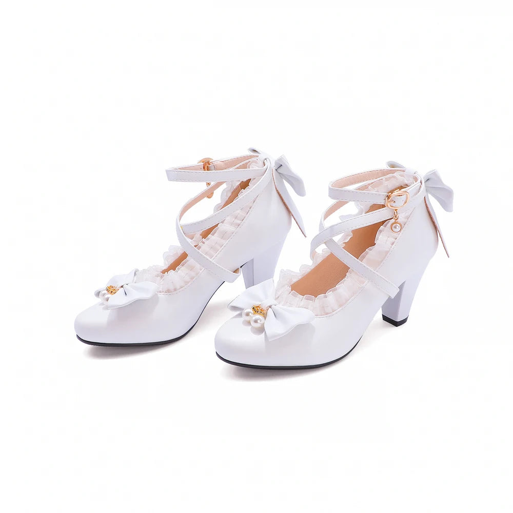Cross Strap Spike High Heels